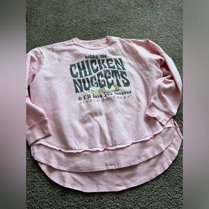 Simply Southern Girls' Pink 'Chicken Nuggets' Graphic Long Sleeve Top
